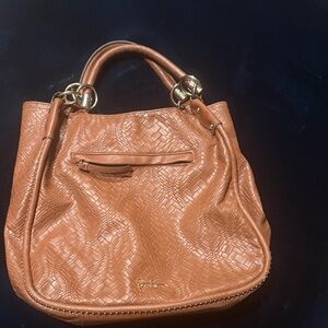 Jessica Simpson Tan Woven Shoulder Bag